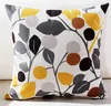 Jaune gris noir arbre feuille housse de coussin ginkgo feuille lit canapé jeter taie d'oreiller moderne géométrique décor à la maison chaise almofada