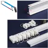 White Bendable Aluminum Window Curtain Rod Flexible Curved Rail Track Poles207Y