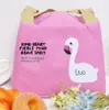 Cute flamingo lunchbox student kids lunch warmer bag aluminum foil food package Waterproof portable tote bag Cartoon girl hand storage bags