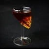 Coupe en verre de whisky en forme de crâne faite à la main en verre tasse à whisky en verre à vendre vin rouge Vodka Cocktail Bone