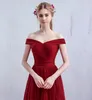 Cheap Off Shoulder Red Tulle Evening Dresses Party Gowns qatar 2024 Sweep Train Pleated Plus Size Corset Formal Prom Dresses HY135