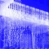 زخارف عيد الميلاد ستارة أضواء الإضاءة عطلة الاتحاد الأوروبي/الاتحاد الأفريقي/الولايات المتحدة رومانسية LED الستار سلسلة ضوء لحفل الزفاف زخرفة نافذة الحفلات