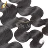 Bella Hair 100 unverarbeitete brasilianische Haarverlängerung in natürlicher Farbe, 4 Bündel, 9a, gewellte Körperwelle