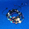 Universe Galaxy Planets Bead Armband Solar System Moon Star Natural Stone String Armband Essential Oil Diffuser Jewelry Will and Sandy