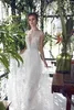 Limor Rosen Mermaid Trouwjurken V-hals Sweep Trein Backless Kant Geappliceerd Lovertjes Strand Bridal Dress Kralen Custom Made Trouwjurken