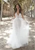 Muse by Berta 2019 Wedding Dresses V Neck Backless Modest Bridal Gown Appliqued A Line Beach Boho Simple See Through Wedding Dress