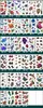 Sexy Fashion Tattoon Sticker 3D Bow Pattern Tattoo Sticker su donne Body Paint Trasferimento Tatuaggi temporanei impermeabili 19 * 9cm Mix Patterns