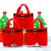 Christmas Gifts Handbag Tote Small Candy Bags Funny Santa Claus Pants Shaped 13cm Bag for Children Kids Party Decoration DHL