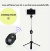 Monopiede palmare allungabile Self Selfie Stick + Telecomando otturatore Bluetooth + Supporto clip per iPhone / Android Samsung HTC ect