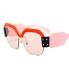 Сексуальные неровные солнцезащитные очки Women Vintage 2018 Red Pink Sun Glasses для женского заклепка Big Frame Shades7362048