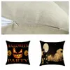 Housse de coussin Halloween, taie d'oreiller en peluche douce, décoration de maison, chambre à coucher, bureau, canapé, taie d'oreiller citrouille