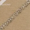 Missrdress Thin Wedding Dress Belt Sash Silver Crystal Diamond Rhinestones Bridal Belt Sash For Wedding Decoration YS8639855485