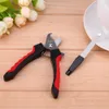 2pcs/set Pet Nail Safety Stainless Steel Cutter Tool Claws Scissor Pet Dog Nail File Toe Care Trimmer Clipper Small(12cm) E5M1