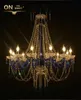 Günstige K9-Kristall-Kronleuchterlampe mit Kerze in Rot/Blau/Gold/Schwarz für Wohnzimmer-Esszimmer-Kronleuchter, Dekorationsleuchten, Kronleuchter