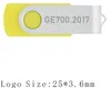 Großhandel 100 Stück USB 2.0-Flash-Laufwerk 64 MB, bedruckt mit individuellem Logo, Pen-Drive, Metall, drehbar, graviert, personalisieren Sie Memory Stick für Computer, Laptop