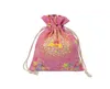 500 stks / partij 10x14cm Jute Trekkoord Tas Twist Doek Sachet Pouch Sieraden Verpakking Tassen Bruiloft Kerstcadeau Bag