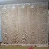 白い3m 6mアイスニットプリーツスワグバックドロップカーテン1pcs moq with for wedding banquet el use2432