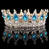 2019 röd kristall guldfärg chic kunglig regal sparkly rhinestones tiaras och kronor brud quinceanera pagant tiaras grön silver svart