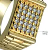 Rozmiar 8-15 Jewellry Man's Sapphire 18k Yellow Gold Heped Ring R194