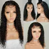 360 dentelle frontale perruque pré-plumée brésilienne remy vague d'eau bouclés cheveux humains avant perruques pour les femmes noires 150%