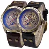 Shenhua Vintage Severon Watch Men Montre Homme Automatic Mechanical Wrist Watches Watch Pronze Watch Relogio الشفافة
