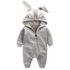 Neonati Ragazzi Ragazze Baby Pagliaccetti Orecchie di Coniglio Neonato Onesies Abbigliamento Cerniera Con Cappuccio Pagliaccetto Del Bambino Tuta Infantile Boutique Tute Vestiti