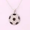 Novo colares de pingente de futebol de futebol de chegada Os fãs da Copa do Mundo esportes Crystal Rhinestone Soccer Chains para homens Jóias de moda de homens 6995459