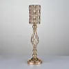 Nuovi oggetti di scena per matrimoni in metallo Portacandele dorati Tavolo da matrimonio vuoto Candelabro Centrotavola Fioriera Piombo Decorazioni per la casa