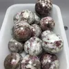 Venta al por mayor, 2 kg, turmalina roja rosa Natural, esfera de cristal, bolas curativas, piedras naturales y minerales, 7-10 Uds.