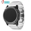 Otoky Fabulous Metal Rostly Steel Watch Wrist Band Strap for Garmin 3 HR #232S