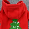 Nuovi vestiti qualificati per cani da compagnia per cuccioli di Natale Costume da Babbo Natale Capispalla Cappotto spesso Abbigliamento Giacche con cappuccio invernali