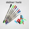 100pcs balmumu dabber dabbing aracı silikon uçlu 120mm sigara dabbers paslanmaz çelik boru temizleme araçları dhl9152331