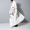 2017 봄과 여름 조류 브랜드 일본식과 바람 인쇄 느슨한 가운 코트 남성 여성들과 같은 단락 2 색