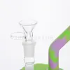ガラスのボウルのシリコンの水管のパイプのシリコンの水管のシリコンのパイプの瓶のガラスダウンステムのハロウィーン473