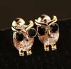 boucles d'oreilles hibou vintage