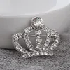 Wholesale New Christmas Pins Fashion Crystal Crown Pins small collar men 's suit Brooches Jewelry free shipping