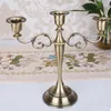 Metal Plated Candle Holders Silver Gold Black 3 Arms 5 Arms Zinc Alloy High Quality Pillar For Wedding Candelabra Candlestick Hold263h
