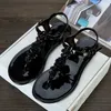 Оптовая Женская пластиковая Зорис Бич Jelly Thong Sandals Candy Color Flip-Plops Летние плоские дно Дневые Обувь Обувь Лодыжка Бабочка