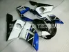 Custom Motorcycle Fairing Kit voor Yamaha YZFR6 98 99 00 02 YZF R6 1998 2002 YZF600 White Blue Black Backings Set + Gifts YM13