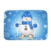 3pcs Christmas Cartoon Snowman Bathroom Mat Set Toilet Seat Cover Anti-Slip Toilet Rug for Home Decoration Bath Mat Rug