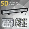 HELLO EOVO 22 Inch 240W 4D 5D LED Light Bar for Work Indicators Driving Offroad Boat Car Tractor Truck 4x4 SUV ATV2082660
