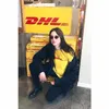 Гоша Рубчинский Футболки Мужчины Женщины Топы с принтом DHL Футболка Хлопок с коротким рукавом Гоша дизайнерские футболки Vetements Рубашка Желтая S3XL9893573