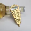 Eleganckie Gold Peakock Pióra Otwieracz do butelek Piwo Favors Prezent Party Favor Prezenty Pamiątki Giveays dla gości LX3615