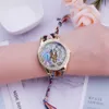 Sloggi Selling fashion Leisure Diamond alloy Cartoon owl dial Braided rope Drawstring luxury gift dress Ms Quartz watch2640