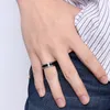 블랙 에나멜 속지 결혼 반지 약속 기념일 6mm 텅스텐 카바이드 실버 블랙 반지 무료 판화