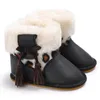 Recém-nascido criança infantil bebê meninas botas meninos crianças inverno grosso neve botas de neve sapatos de pele 0-18m