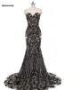 Saoedi -Arabai Lace Mermaid Formele feestjurken Sweetheart Sexy Long Prom Jurns Side Prachtige pailletten Vestido de novia 2023