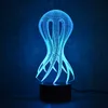 3D USB Led Görsel Yaratıcı Gece Lambası Moda Uyku Gece Lambası Masa Lambası Ahtapot Denizanası Lamba Dekor Lampara aydınlatma armatürü