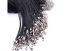 Svart lädersladdrep 1,5 mm för DIY Pendant Necklace gåva med hummerlås Link Chain Charms smycken 100 st/parti grossist6927056