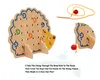 Learning Education Wooden Toys 82 Pcs Hedgehog Fruit Beads Montessori Oyuncak Educational Toy For Children Wooden Toys